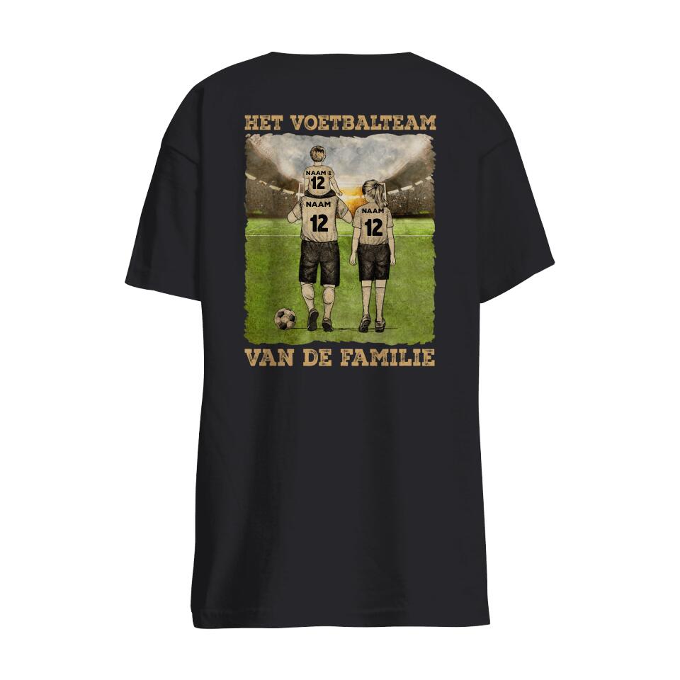 Het Voetbalteam Van De Familie | Gepersonaliseerd T-shirt voor Familie