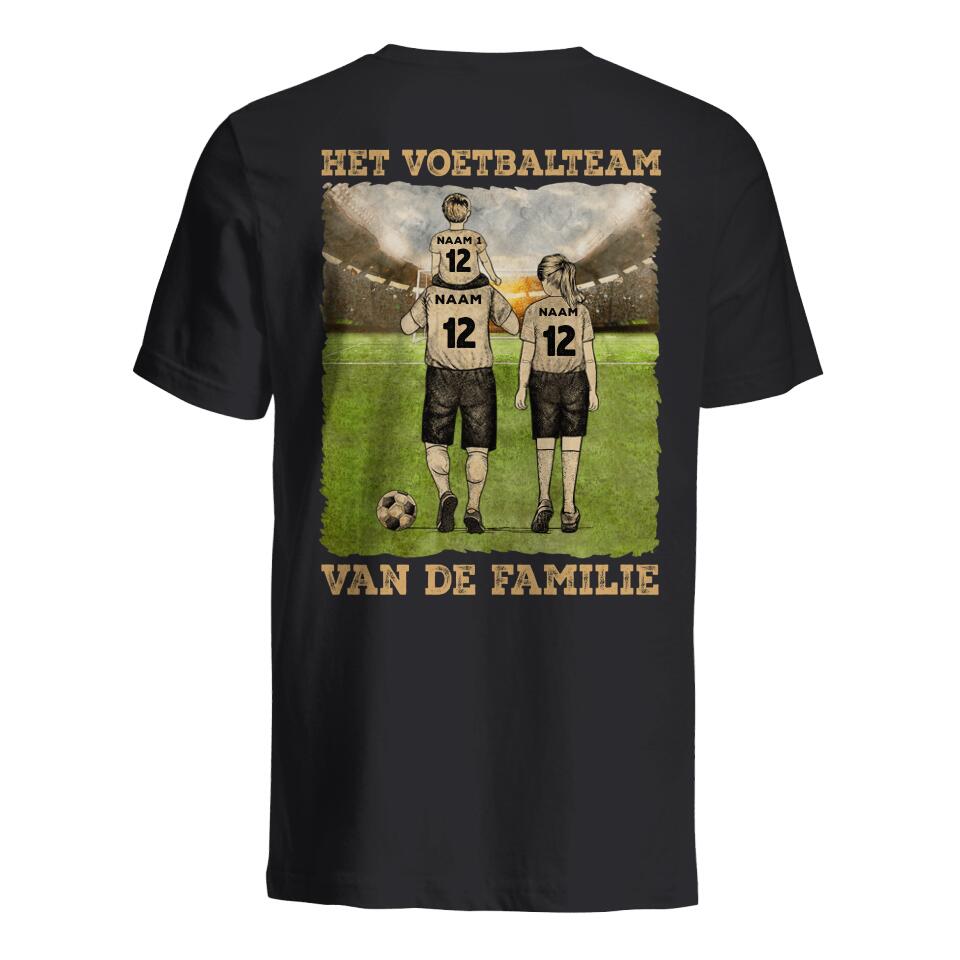Het Voetbalteam Van De Familie | Gepersonaliseerd T-shirt voor Familie