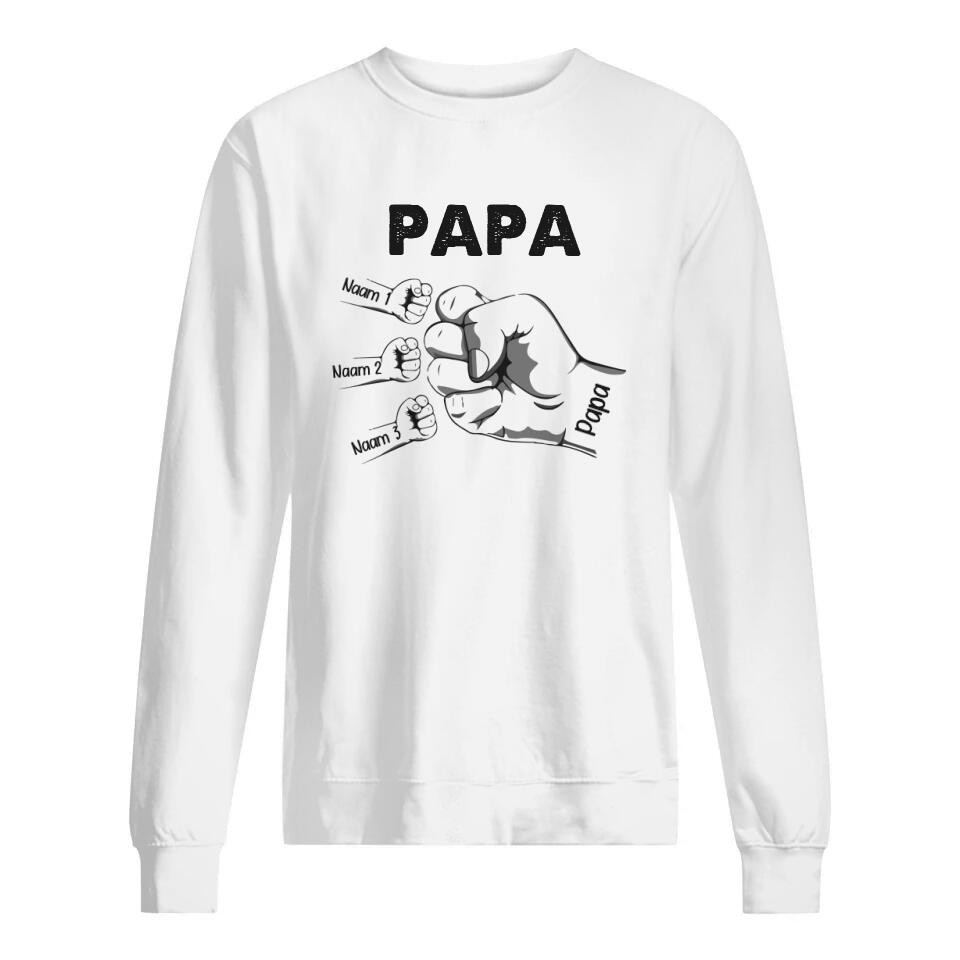 Gepersonaliseerd t shirt voor Papa| Gepersonaliseerd cadeau voor Vader| Punch Papa/Opa En Kinderen