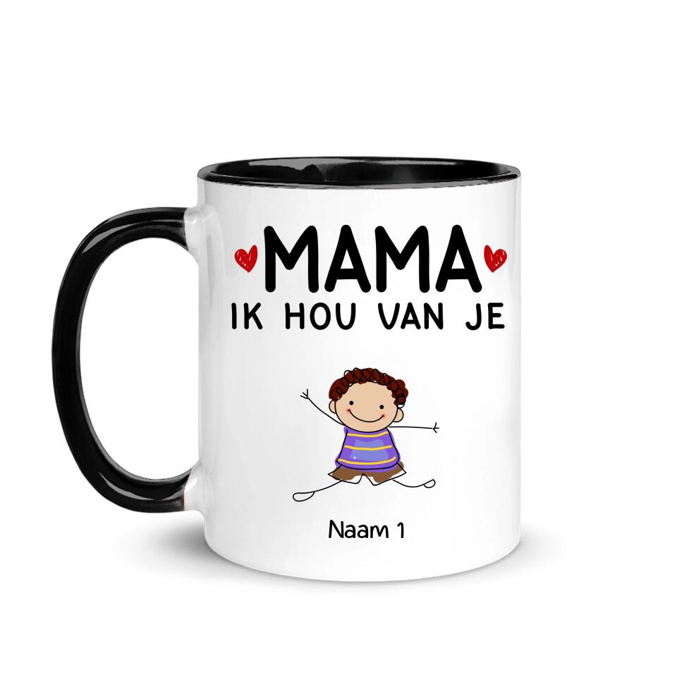 Gepersonaliseerd mok voor Oma | Gepersonaliseerd cadeau voor Grootmoeder | Mama Oma Ik hou van je