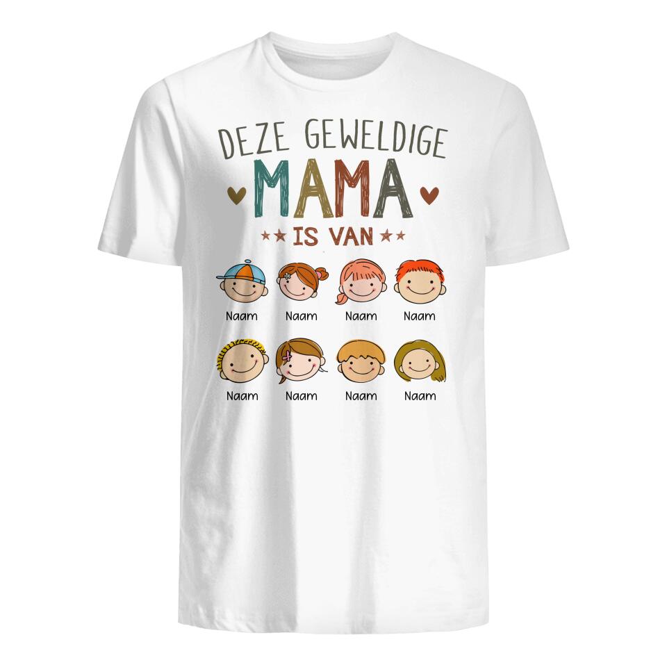 Gepersonaliseerd t shirt voor Oma | Gepersonaliseerd cadeau voor Oma | Deze geweldige oma mama is van