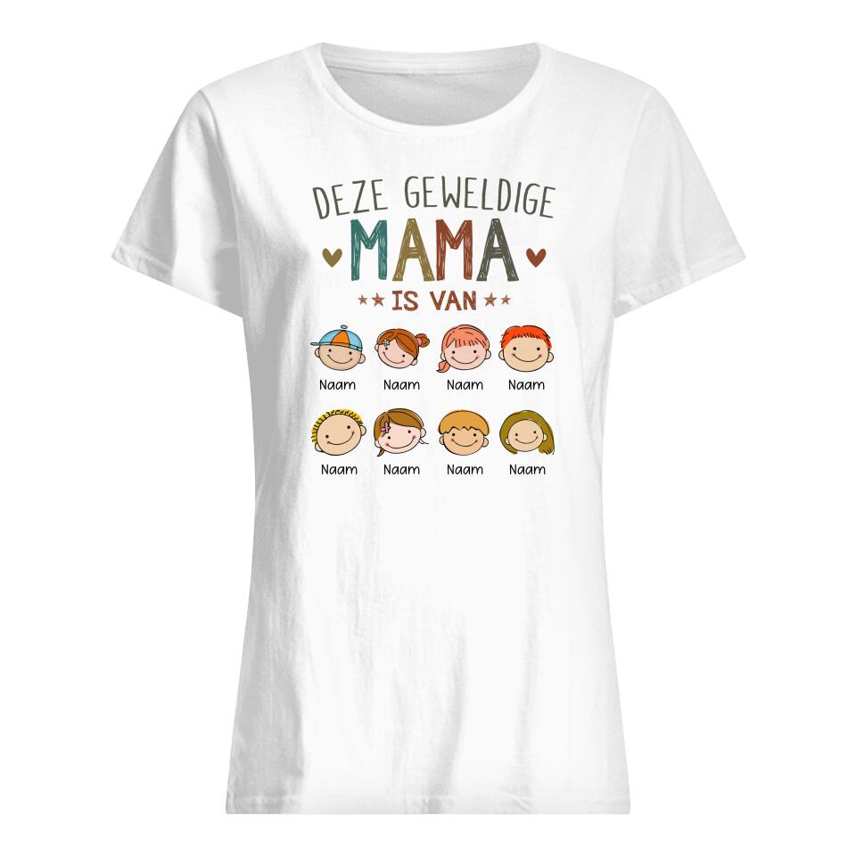 Gepersonaliseerd t shirt voor Oma | Gepersonaliseerd cadeau voor Oma | Deze geweldige oma mama is van