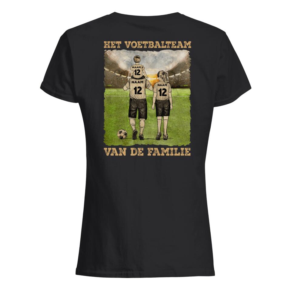 Het Voetbalteam Van De Familie | Gepersonaliseerd T-shirt voor Familie