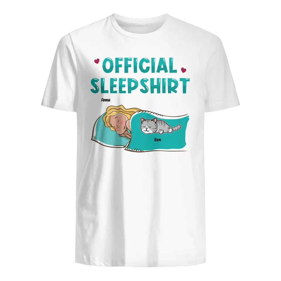 Gepersonaliseerd t shirt voor Voor Honden- en kattenliefhebbers | Gepersonaliseerd cadeau voor Moeder | Official Sleepshirt