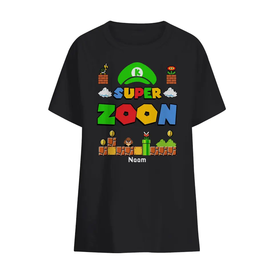 Gepersonaliseerd t-shirt voor Familie | Super Papa Super Zoon Super Dochter