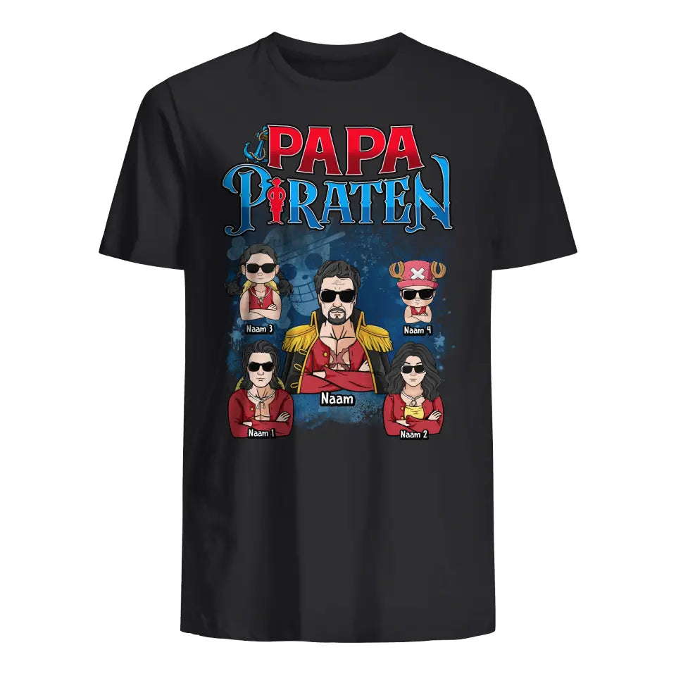 Gepersonaliseerd t-shirt voor papa | Papa piraten