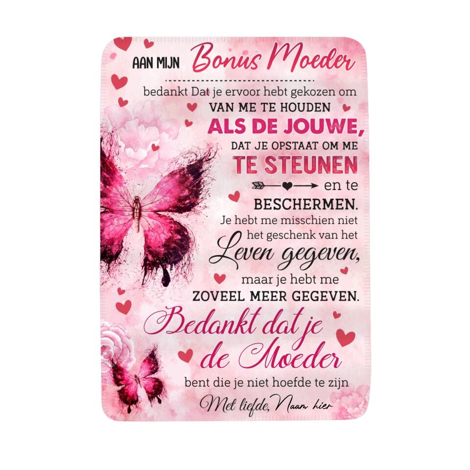 Stiefmoeder Houdt Van Me Als Van Jou, Aanpasbaar Deken Voor Mama