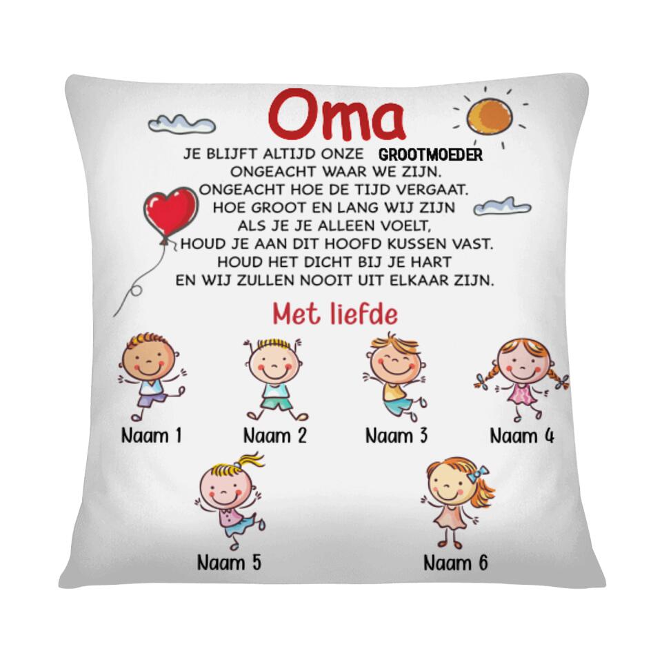 Gepersonaliseerd kussen voor Oma | Gepersonaliseerd cadeau voor Grootmoeder | Met Liefde