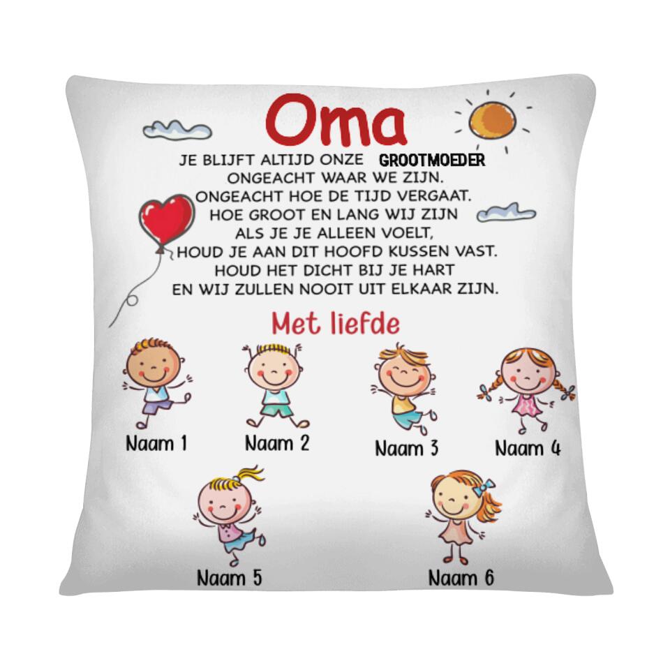 Gepersonaliseerd kussen voor Oma | Gepersonaliseerd cadeau voor Grootmoeder | Met Liefde