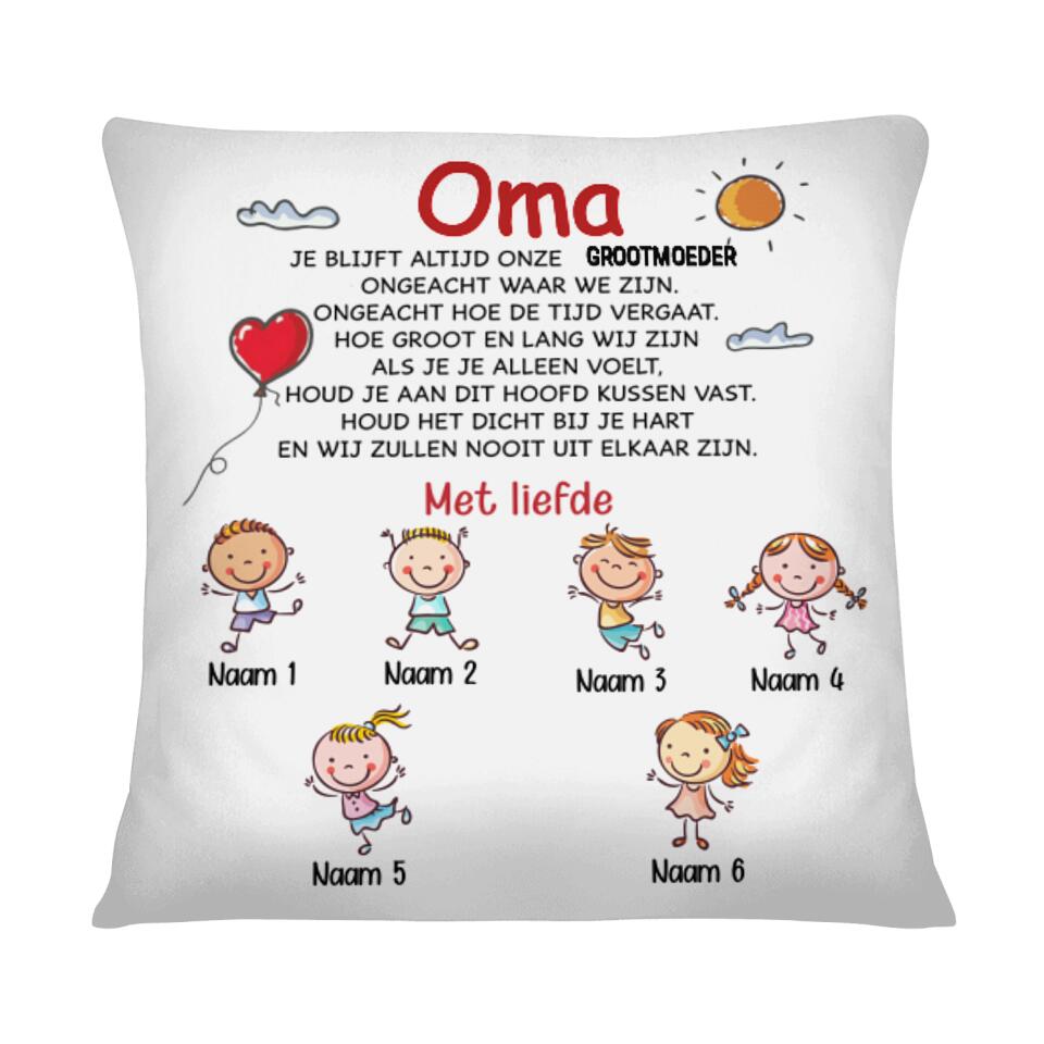 Gepersonaliseerd kussen voor Oma | Gepersonaliseerd cadeau voor Grootmoeder | Met Liefde