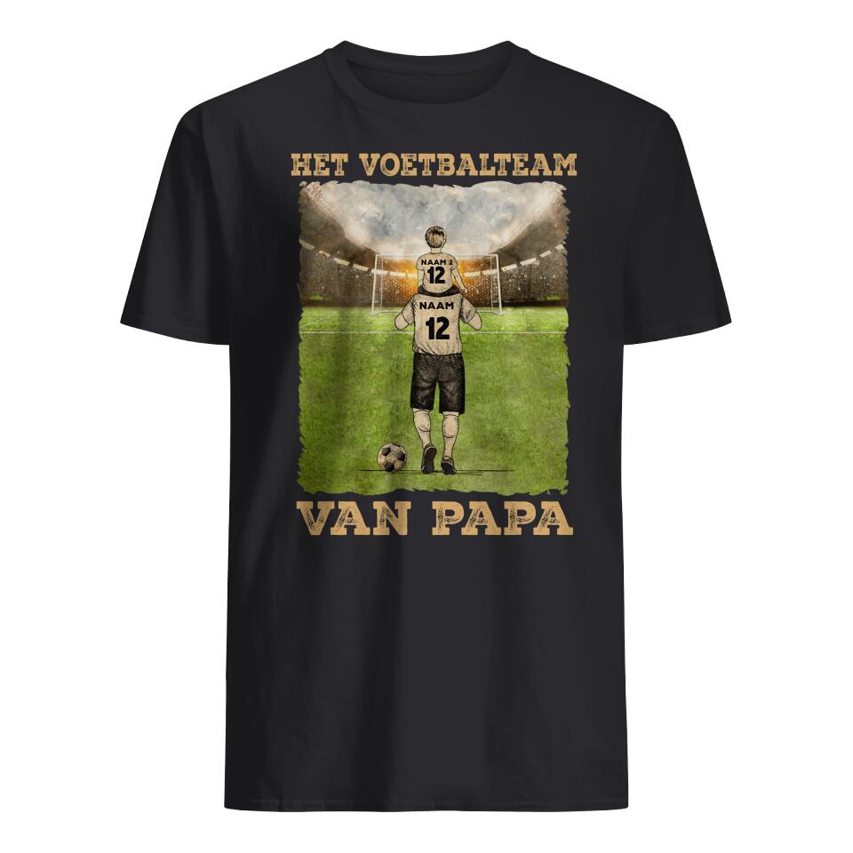 Gepersonaliseerd t shirt voor Papa | Gepersonaliseerd cadeau voor Vader | Het Voetbalteam Van Papa Papa's Droom Team