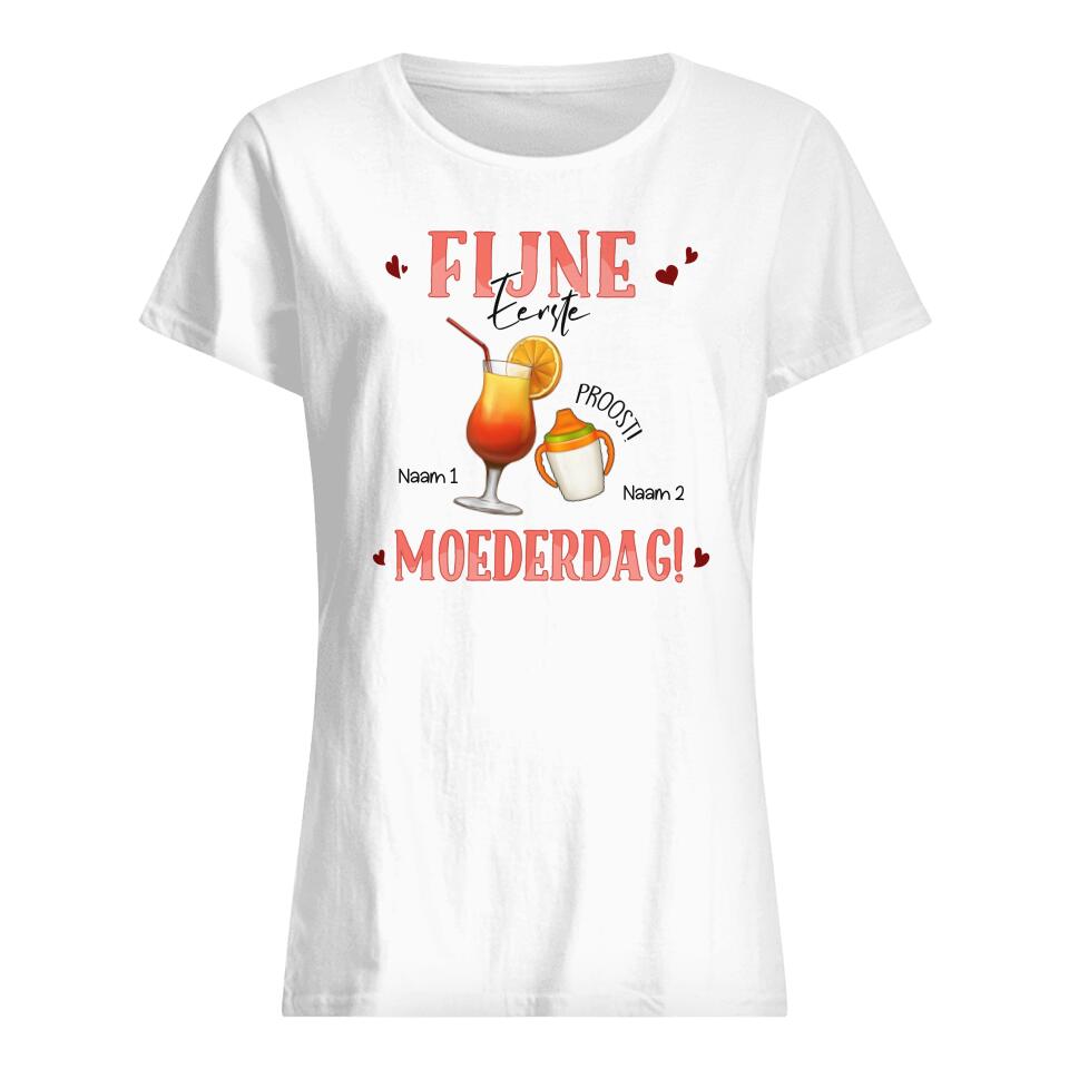 Gepersonaliseerd t shirt voor Mama | Gepersonaliseerd cadeau voor Moeder | Fijne Eerste Moederdag