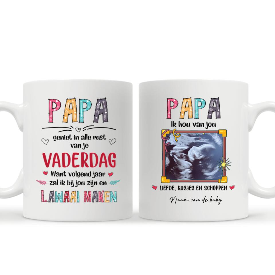 Gepersonaliseerd mok voor Papa | Gepersonaliseerd cadeau voor Vader | Papa Ik Hou Van Jou