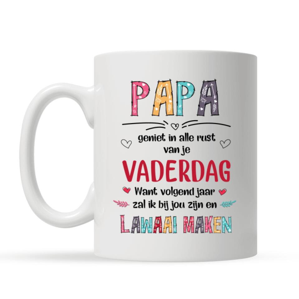 Gepersonaliseerd mok voor Papa | Gepersonaliseerd cadeau voor Vader | Papa Ik Hou Van Jou
