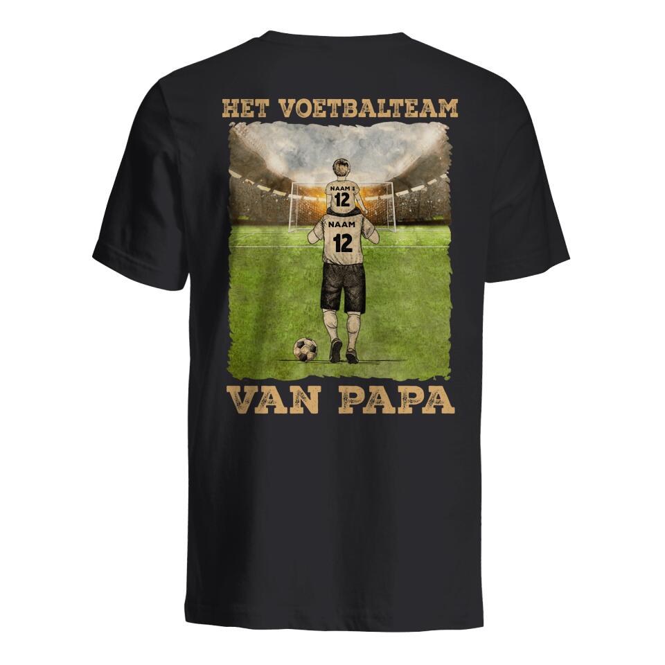 Het Voetbalteam Van Papa | Gepersonaliseerd T-shirt voor Papa