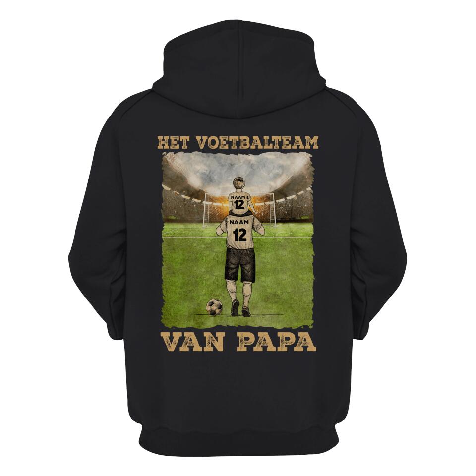 Het Voetbalteam Van Papa | Gepersonaliseerd T-shirt voor Papa