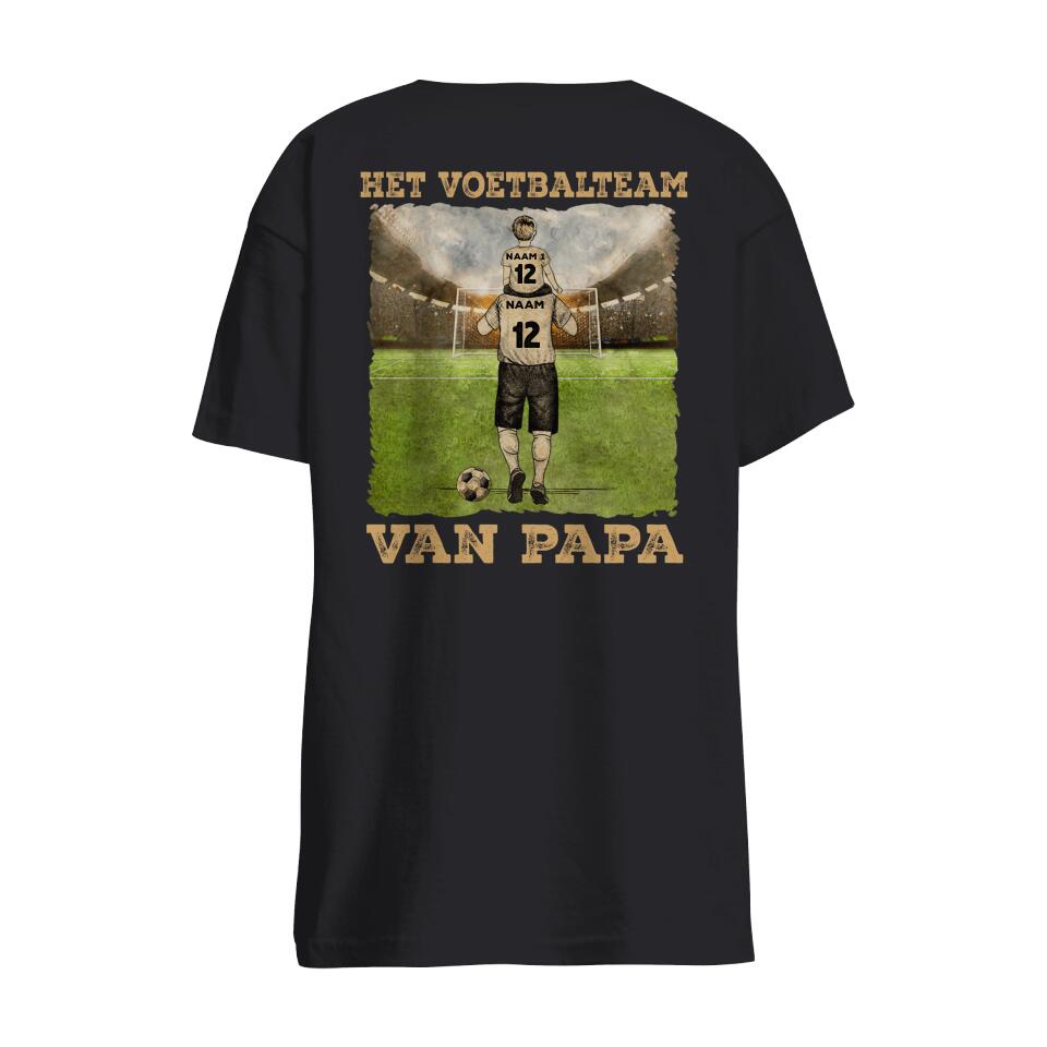 Het Voetbalteam Van Papa | Gepersonaliseerd T-shirt voor Papa