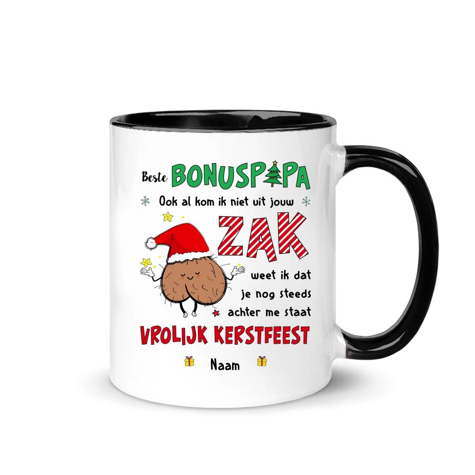 Gepersonaliseerd mok voor papa| Gepersonaliseerd cadeau voor vader| Beste bonuspapa Ook al kom ik niet uit jouw zak