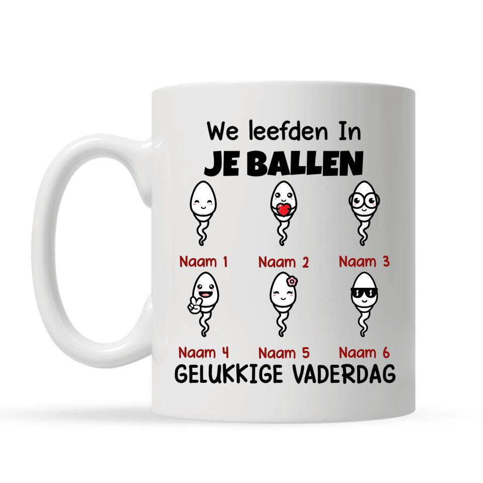 We gebruikten Leven In uw Ballen! Gelukkige vaderdag | Gepersonaliseerd mok voor Papa