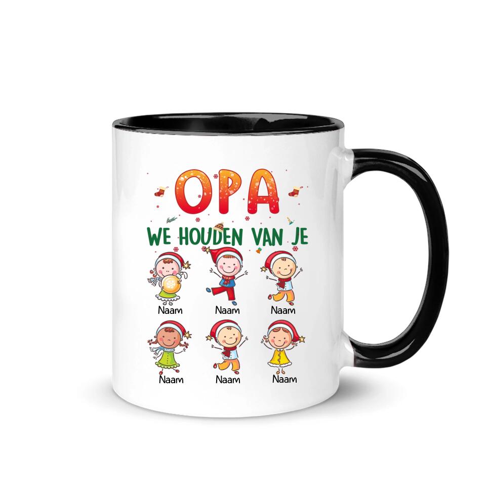 Gepersonaliseerd mok voor papa opa | Gepersonaliseerd cadeau voor vader opa | Papa Opa Ik hou van je