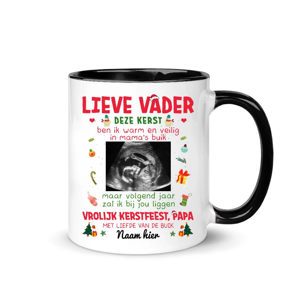 Gepersonaliseerd mok voor papa | Gepersonaliseerd cadeau voor vader | Lieve vader deze kerst