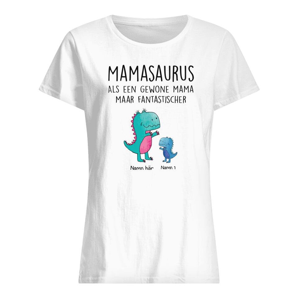 Gepersonaliseerd t shirt voor Mama| Gepersonaliseerd cadeau voor Moeder| Mamasaurus