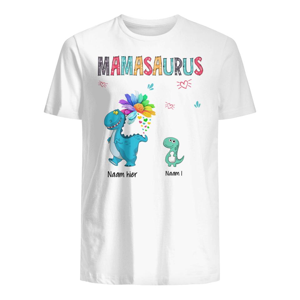 Gepersonaliseerd t shirt voor Mama | Gepersonaliseerd cadeau voor Moeder | Mamasaurus