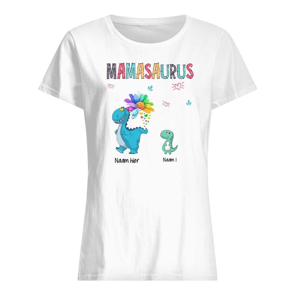 Gepersonaliseerd t shirt voor Mama | Gepersonaliseerd cadeau voor Moeder | Mamasaurus