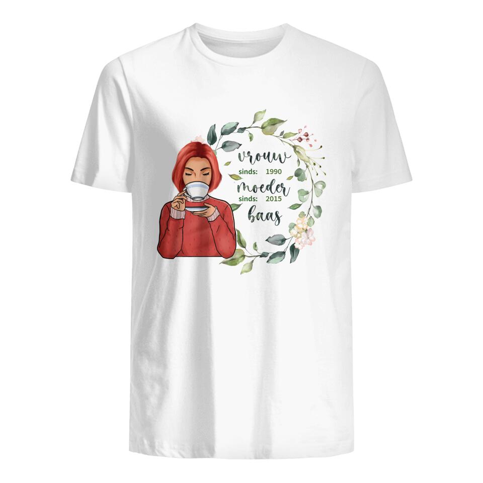 Gepersonaliseerd t shirt voor Mama | Gepersonaliseerd cadeau voor Moeder | Mama Vrouw Moeder Baas