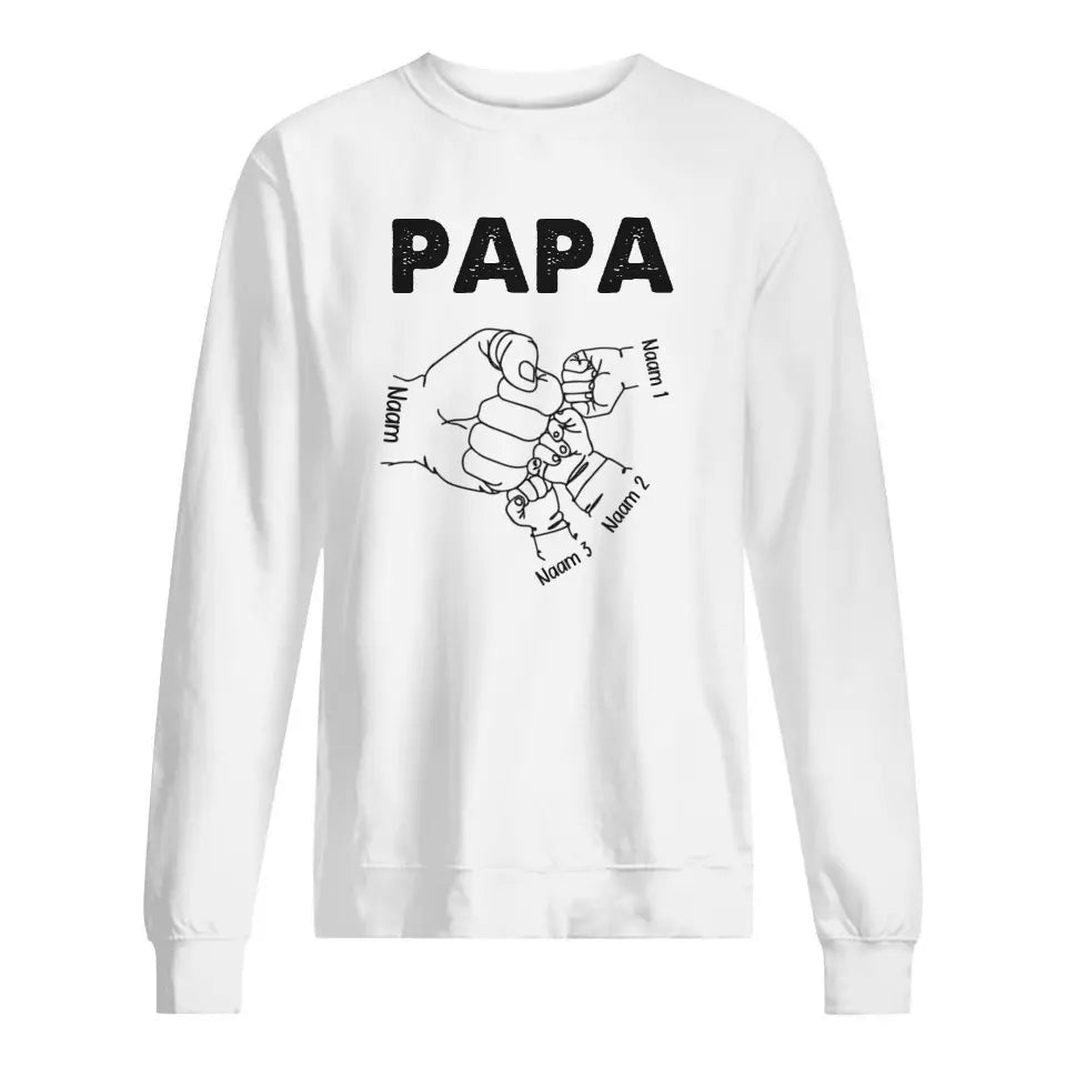 Gepersonaliseerd t shirt voor Papa| Gepersonaliseerd cadeau voor Vader| Duw papa/opa en kinderen