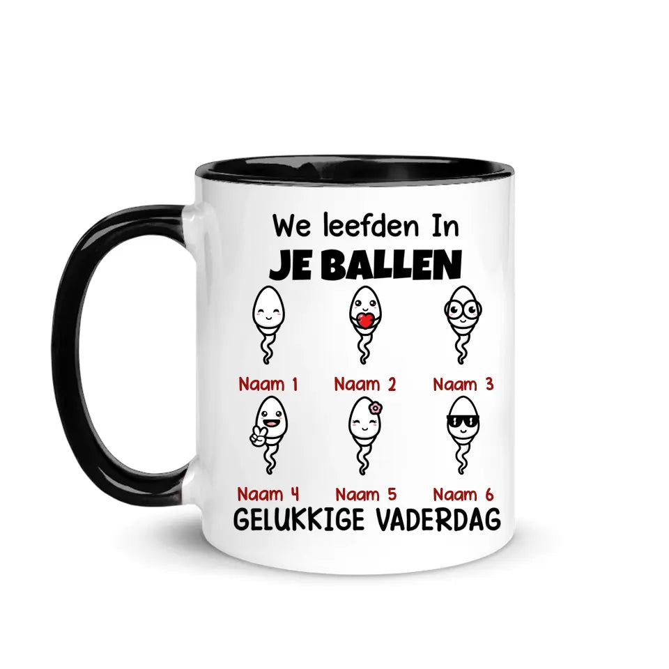 We gebruikten Leven In uw Ballen! Gelukkige vaderdag | Gepersonaliseerd mok voor Papa