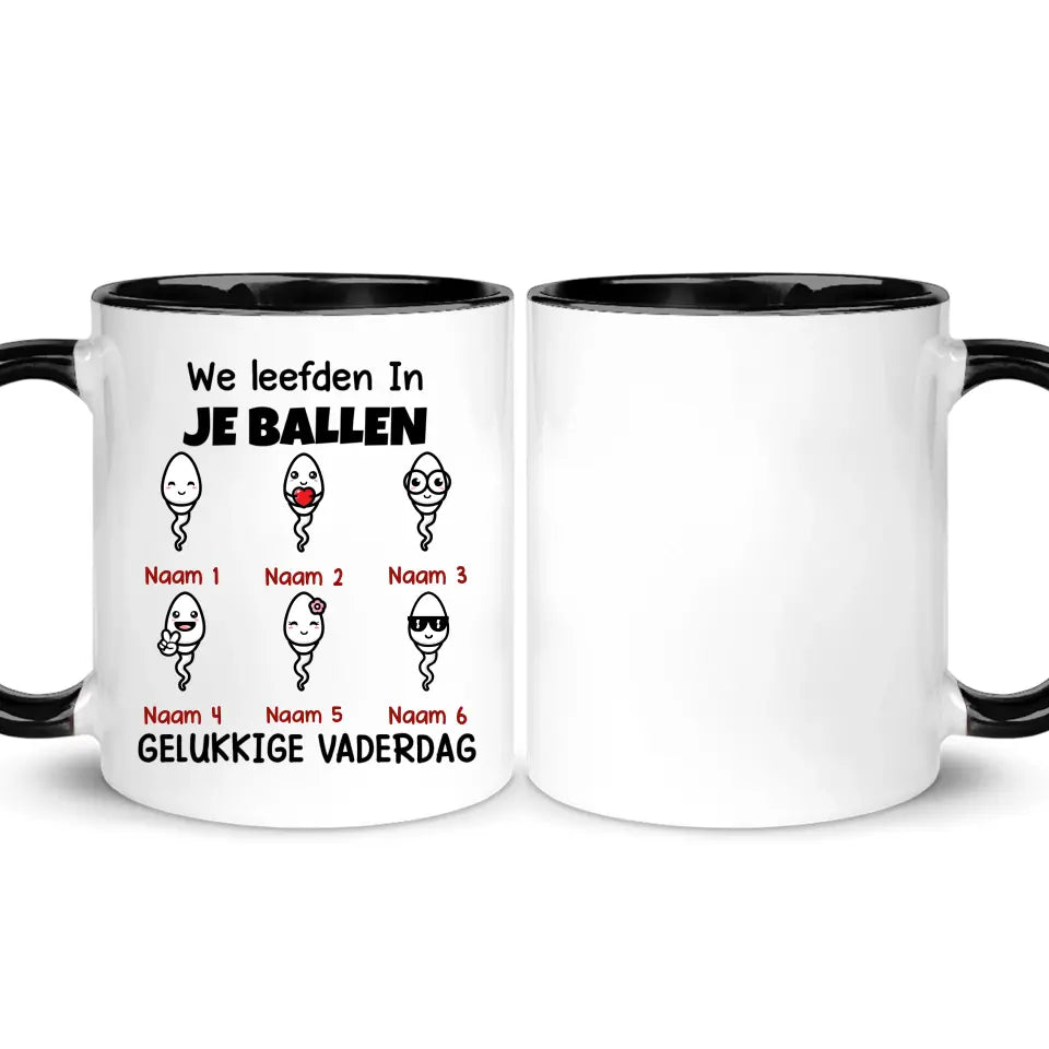 We gebruikten Leven In uw Ballen! Gelukkige vaderdag | Gepersonaliseerd mok voor Papa
