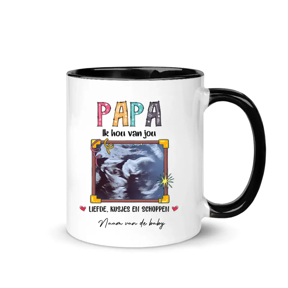 Gepersonaliseerd mok voor Papa | Gepersonaliseerd cadeau voor Vader | Papa Ik Hou Van Jou