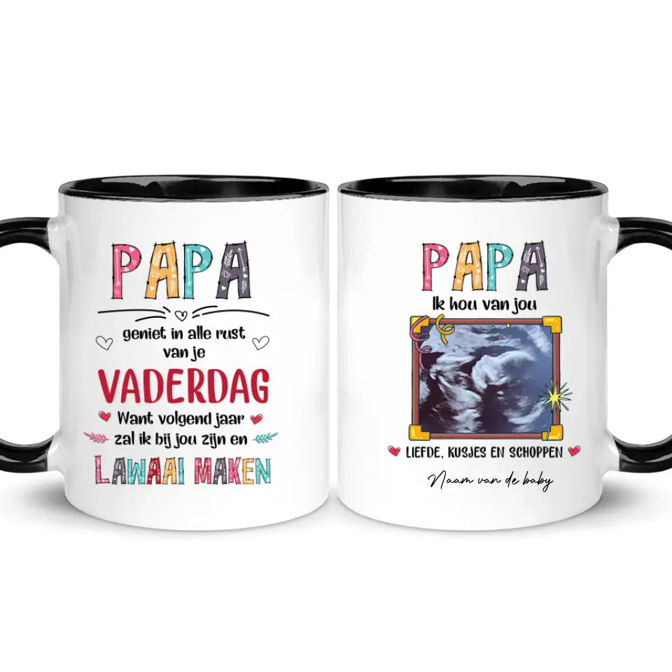 Gepersonaliseerd mok voor Papa | Gepersonaliseerd cadeau voor Vader | Papa Ik Hou Van Jou