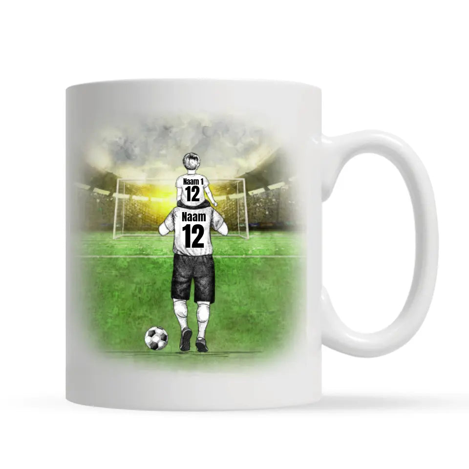 Het Voetbalteam Van Papa/Opa | Gepersonaliseerd mok voor Papa&Opa