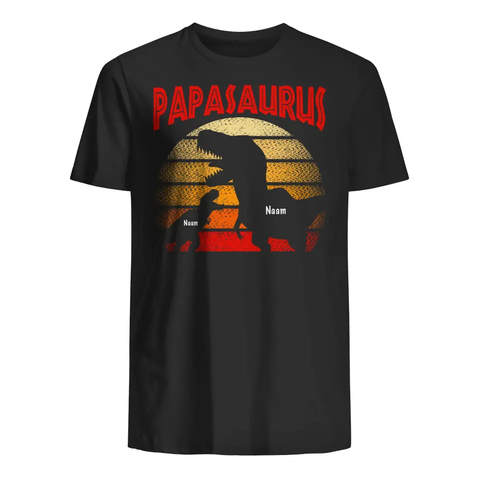Gepersonaliseerd t shirt voor papa | Gepersonaliseerd cadeau voor vader | Papasaurus