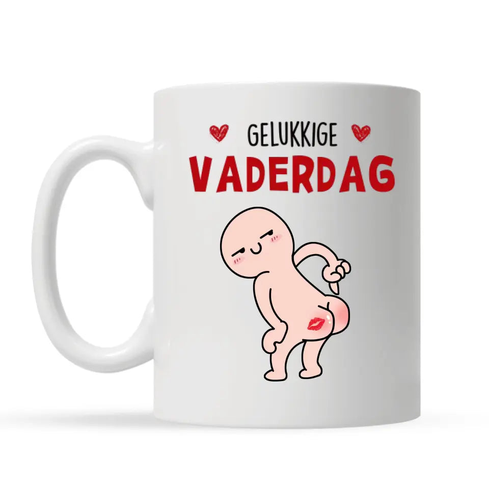 Gepersonaliseerd mok voor Papa | Gepersonaliseerd cadeau voor Vader | Gelukkige vaderdag Bedankt voor het afvegen van