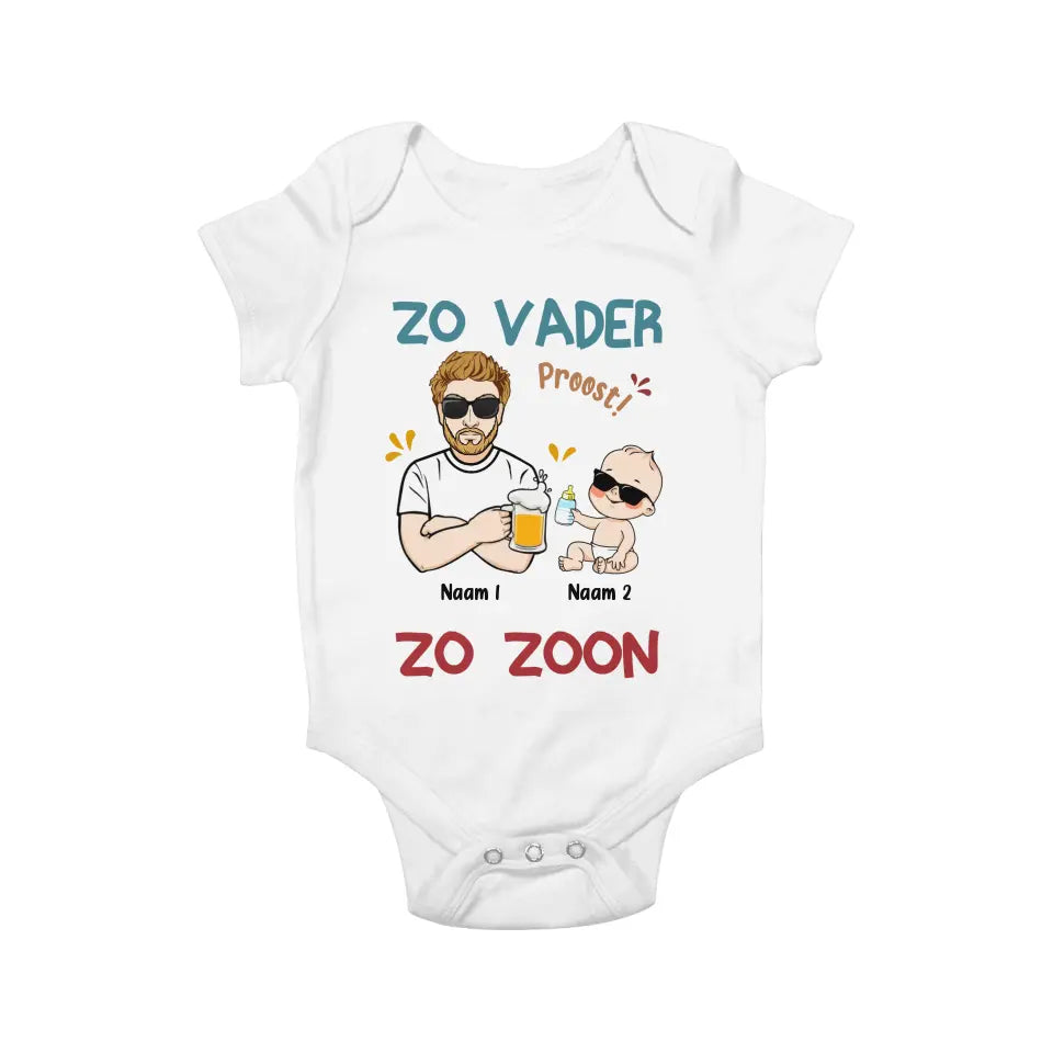 Gepersonaliseerd t shirt voor Papa | Gepersonaliseerd cadeau voor Vader | Zo vader zo zoon