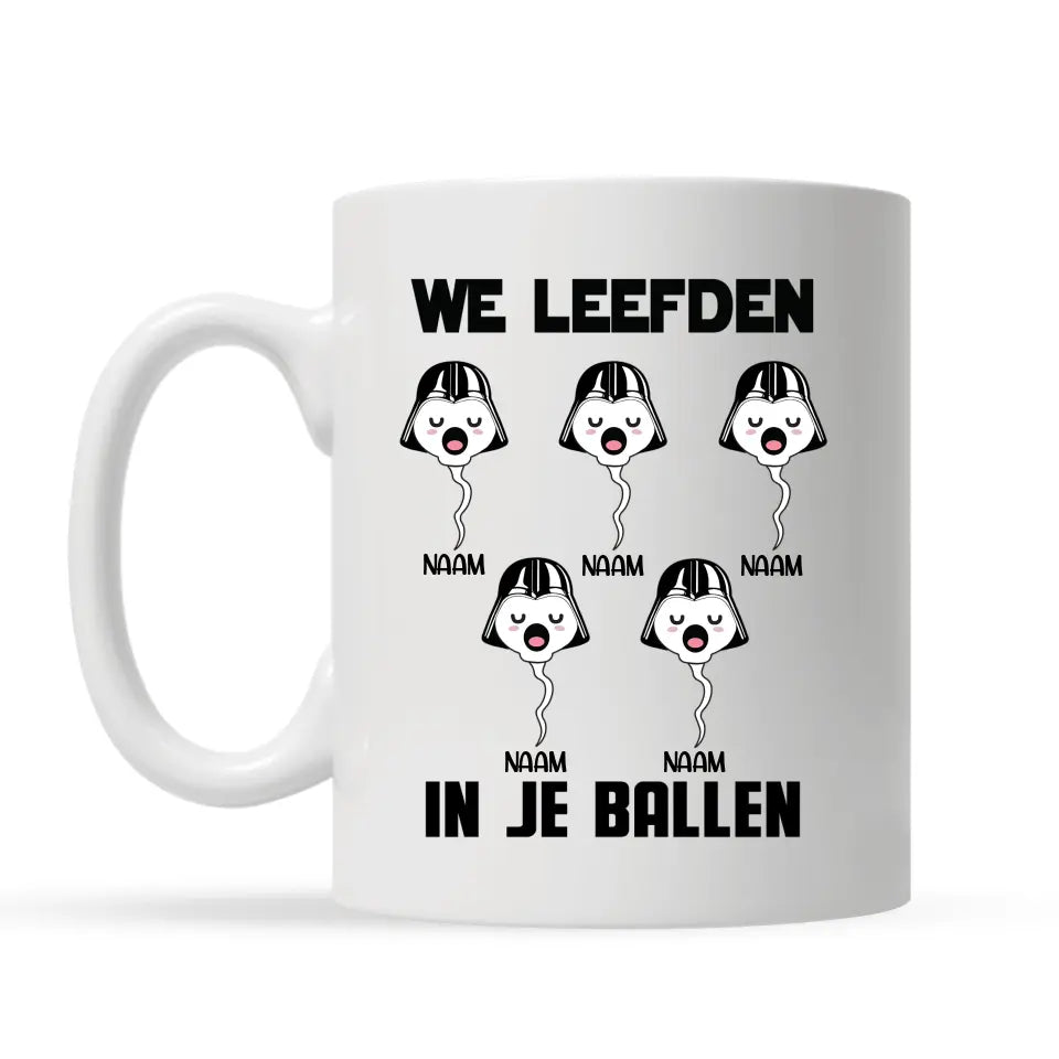 Gepersonaliseerd mok voor papa | Gepersonaliseerd cadeau voor vader | Ik ben je vader we leefden in je ballen