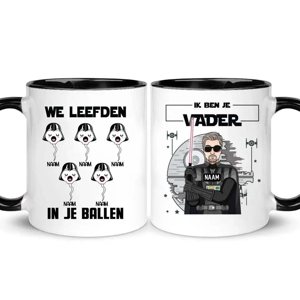 Gepersonaliseerd mok voor papa | Gepersonaliseerd cadeau voor vader | Ik ben je vader we leefden in je ballen
