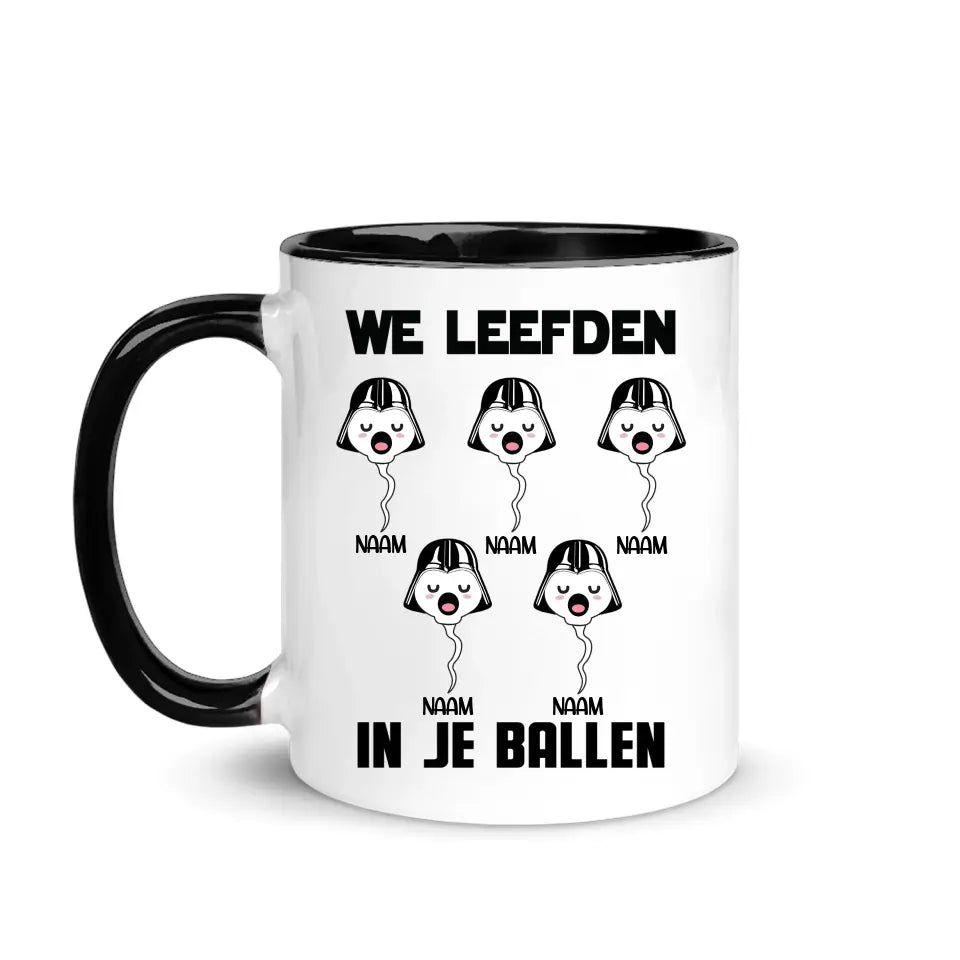 Gepersonaliseerd mok voor papa | Gepersonaliseerd cadeau voor vader | Ik ben je vader we leefden in je ballen