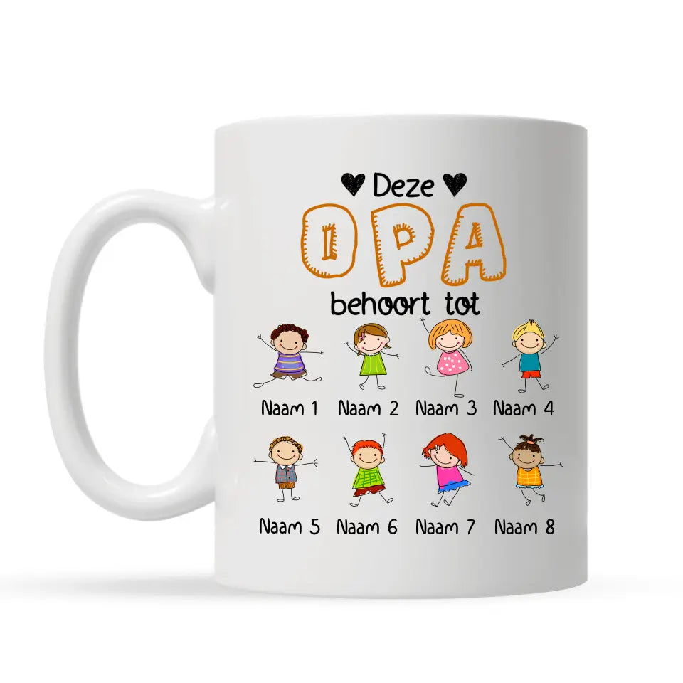 Deze Papa/Opa behoort tot | Gepersonaliseerd mok voor Papa/Opa