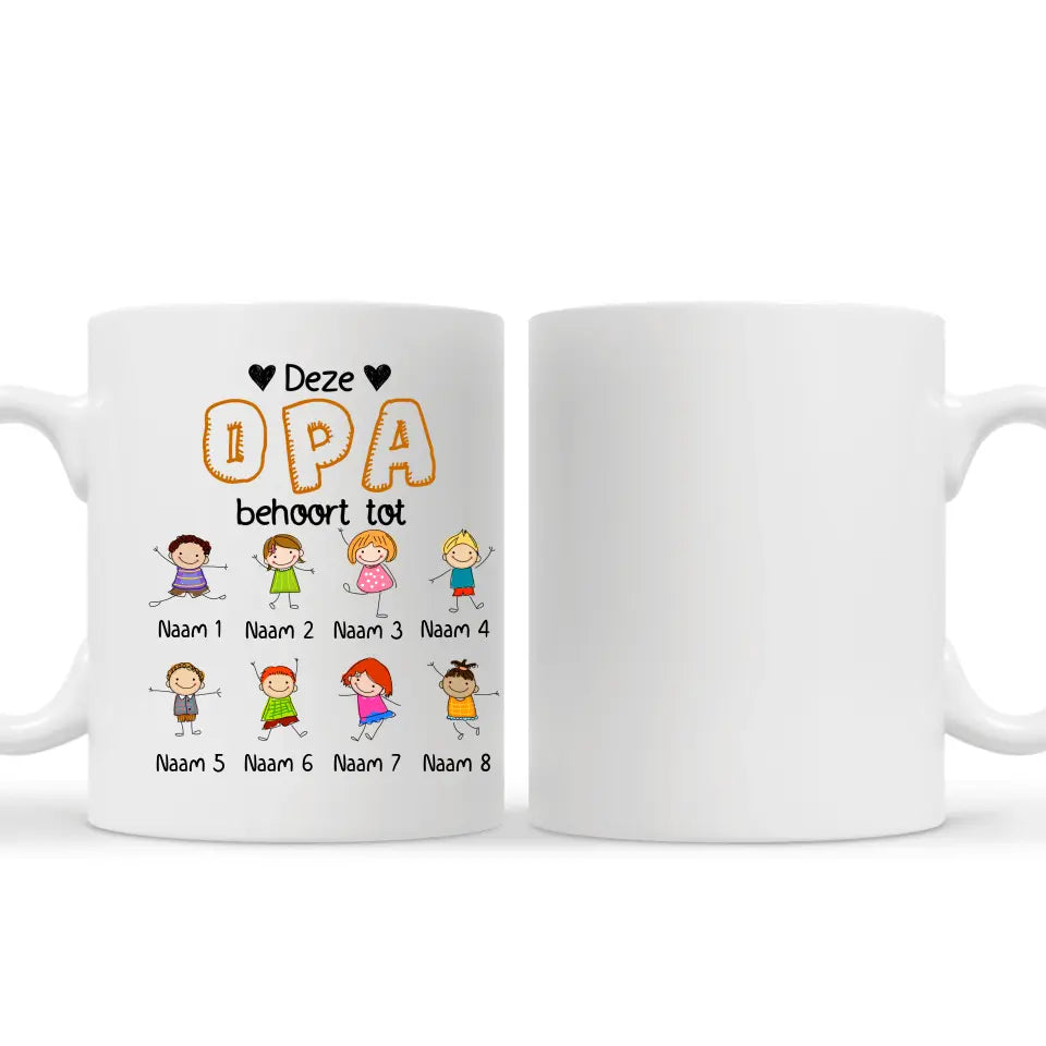 Deze Papa/Opa behoort tot | Gepersonaliseerd mok voor Papa/Opa