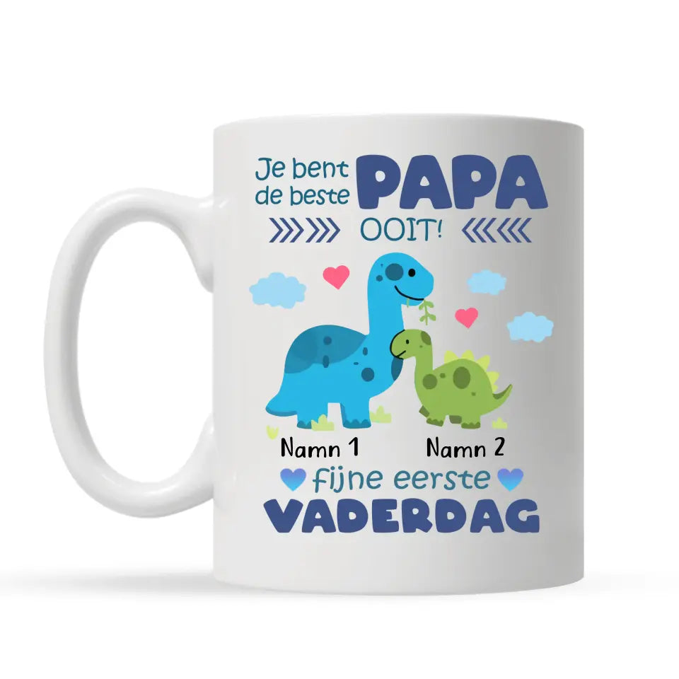 Gepersonaliseerd mok voor papa | Gepersonaliseerd cadeau voor vader | je bent de beste papa ooit!  fijne eerste  Vaderdag