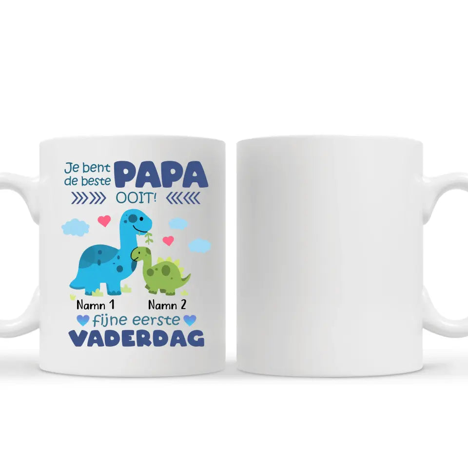 Gepersonaliseerd mok voor papa | Gepersonaliseerd cadeau voor vader | je bent de beste papa ooit!  fijne eerste  Vaderdag