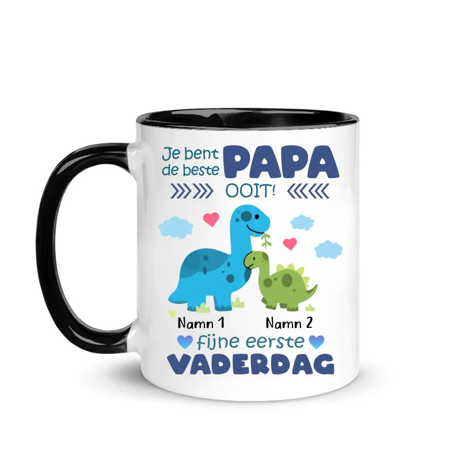 Gepersonaliseerd mok voor papa | Gepersonaliseerd cadeau voor vader | je bent de beste papa ooit!  fijne eerste  Vaderdag