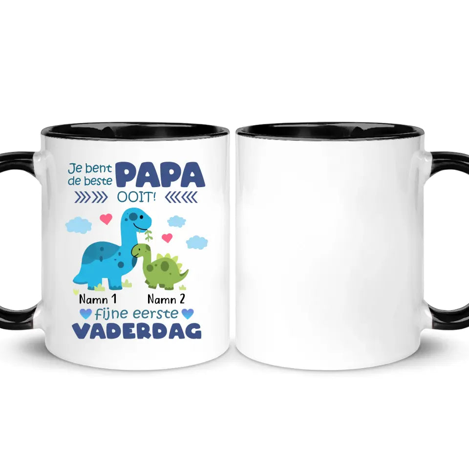 Gepersonaliseerd mok voor papa | Gepersonaliseerd cadeau voor vader | je bent de beste papa ooit!  fijne eerste  Vaderdag