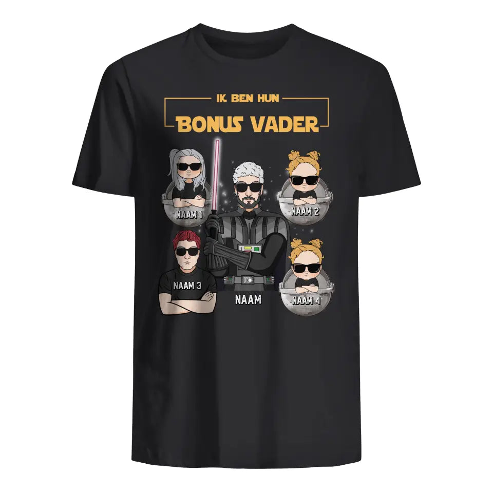 Gepersonaliseerd t shirt voor bonus vader | Gepersonaliseerd cadeau voor bonus vader | Ik ben je bonus vader