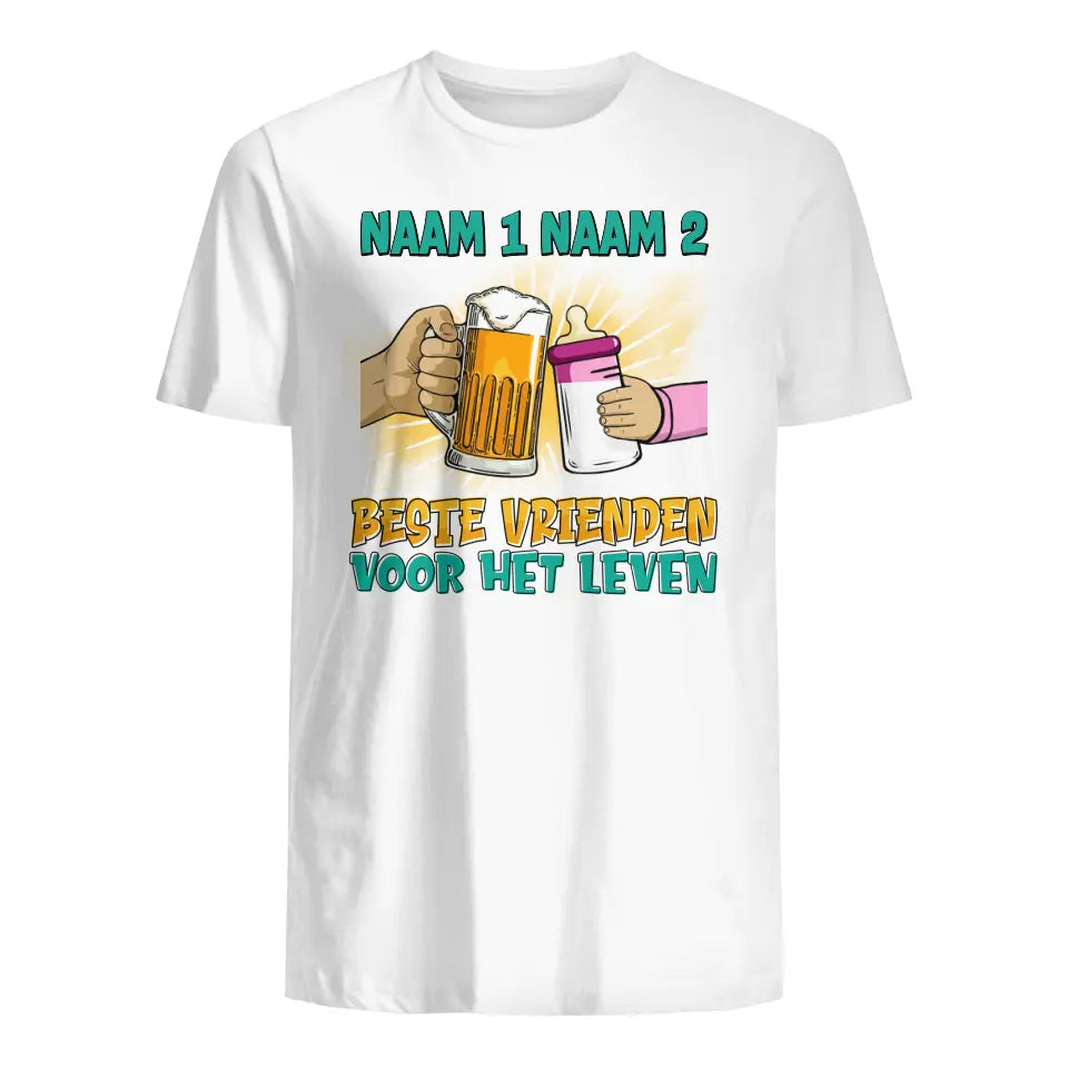 Gepersonaliseerd t shirt voor papa| Gepersonaliseerd cadeau voor vader |Beste Vrienden Voor Het Leven
