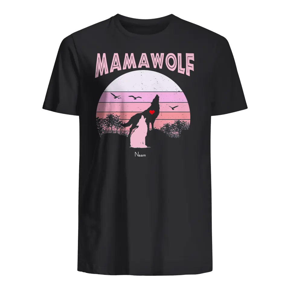 Gepersonaliseerd t shirt voor Mama| Gepersonaliseerd cadeau voor Moeder | Mamawolf